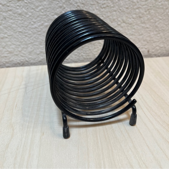 Desk Mail Organizer. Sturdy Design. Large Black. Coil with rubber feet. - Picture 3 of 5